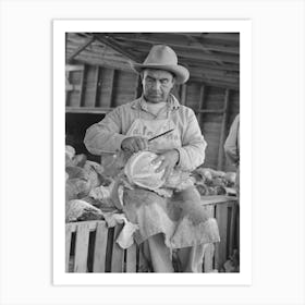 Mexican Cabbage Packer, Alamo, Texas By Russell Lee Art Print