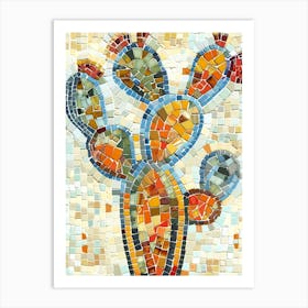 Mosaic Cactus 1 Art Print