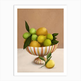 Golden Citrus 1 Art Print