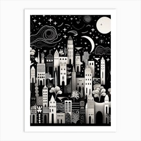 City At Night Art Print