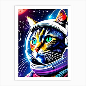 Astronaut Cat Art Print