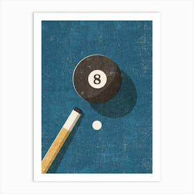 Billiards Ball 8 Art Print
