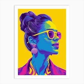 Woman In Sunglasses 5 Art Print