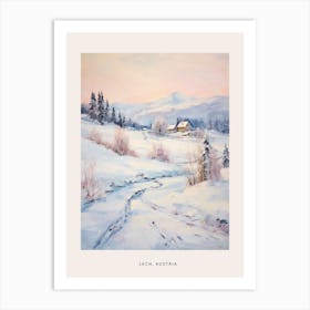 Dreamy Winter Painting Poster Lech Austria 2 Art Print