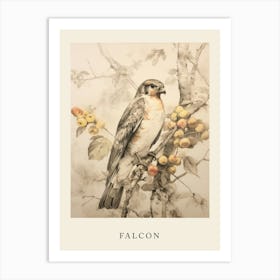 Beatrix Potter Inspired  Animal Watercolour Falcon 1 Art Print