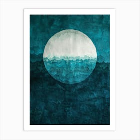 Moon In The Sea Art Print