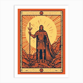 Strength Tarot Card, Vintage 1 Art Print