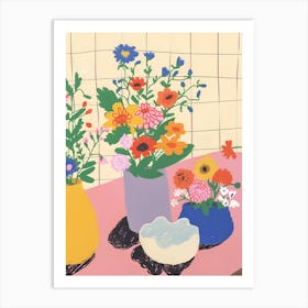 Flowers In Vases Art Print