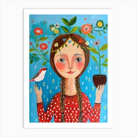 Flower Girl 20 Art Print