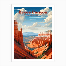 Bryce Canyon National Park 1 Travel Poster 3 4 Resize Art Print