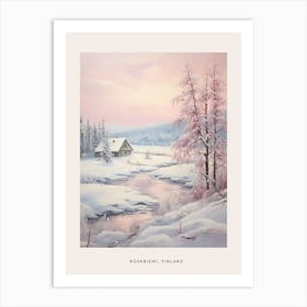 Dreamy Winter Painting Poster Rovaniemi Finland 2 Art Print