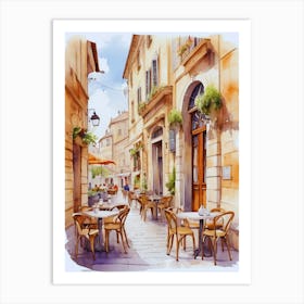 Watercolor Street Scene 6 Art Print