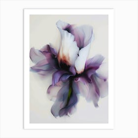 Purple abstract Flower Art Print