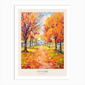 Autumn City Park Painting City Park New Orleans United States Poster Art Print