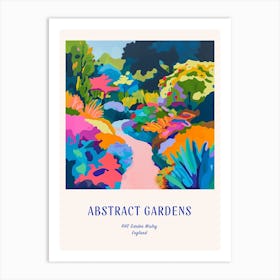 Colourful Gardens Rhs Garden Wisley United Kingdom 1 Blue Poster Art Print