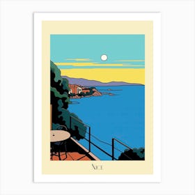 Poster Of Minimal Design Style Of Nice, France 4 Art Print