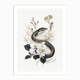 Dione Rat Snake Gold And Black Art Print