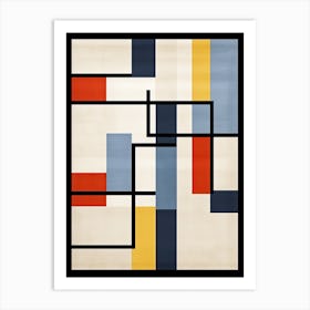 Dynamic Geometry; Abstract Mid Century Patterns Art Print