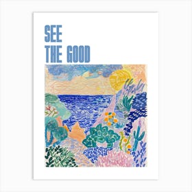 See The Good Poster Seaside Painting Matisse Style 4 Art Print