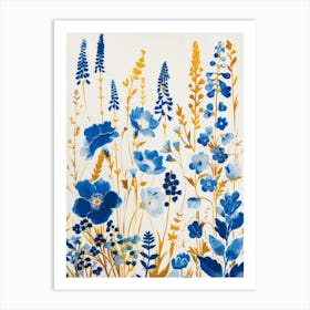 Blue Flowers 57 Art Print