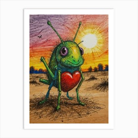 Heart Bug 1 Art Print