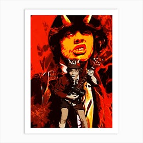 angus young ac dc band music 1 Art Print