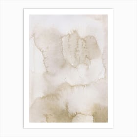 Neutral Watercolor Texture Art Print Art Print