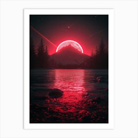 Red Moon In The Sky 2 Art Print
