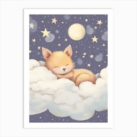 Sleeping Baby Fox 1 Art Print