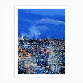 Algiers City Of Algeria Watercolor Art Print