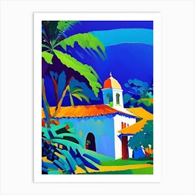 Trancoso Brazil Colourful Painting Tropical Destination Art Print