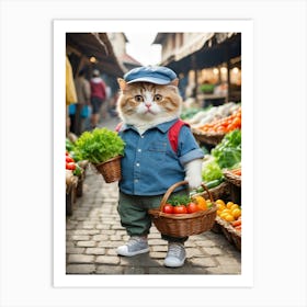 Farmer Cat 1 Art Print