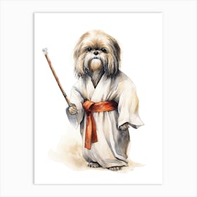 Shih Tzu Dog As A Jedi 1 Art Print