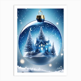 Christmas ball under the snow - Fantasy Art Print