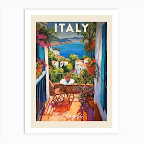 Capri Italy 1 Fauvist Painting  Travel Poster Art Print