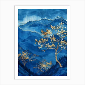 Chinese Golden Tree Art Print