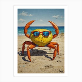 Crab On The Beach 7 Art Print