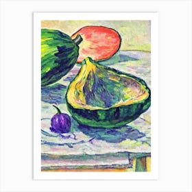 Acorn Squash Fauvist vegetable Art Print