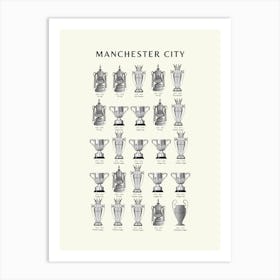 Manchester City Trophies Print Art Print