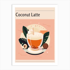 Coconut Latte Midcentury Modern Poster Art Print