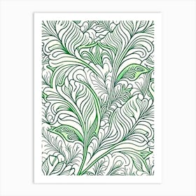 Shamrock Leaf William Morris Inspired 2 Art Print