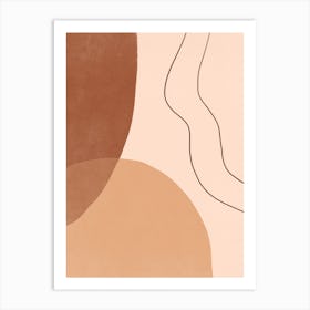 Abstract Neutral Shapes Art Print