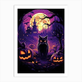 Halloween Cat Art Print