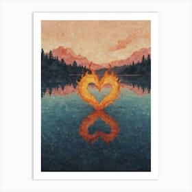 Heart Of Fire 42 Art Print