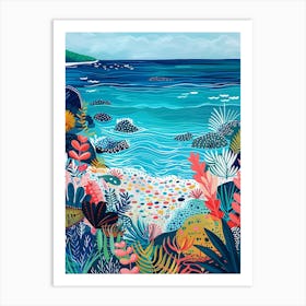 Tropical Beach Art Print