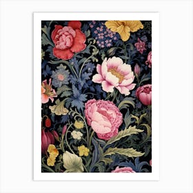 Floral Wallpaper 314 Art Print