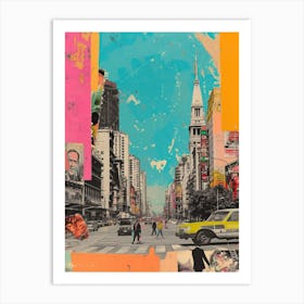 Buenos Aires   Retro Collage Style 3 Art Print