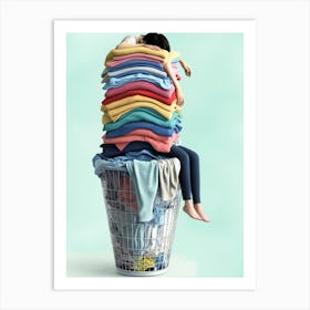 Laundry Basket Art Print