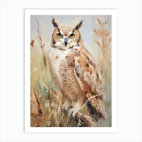 Bird Painting Great Horned Owl 1 Art Print