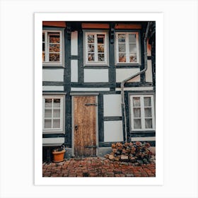 Old German Half Timbered Houses 07 Art Print